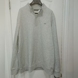 Travis Mathew quarter zip grey sweater